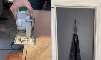 Cutting off the edges of a door